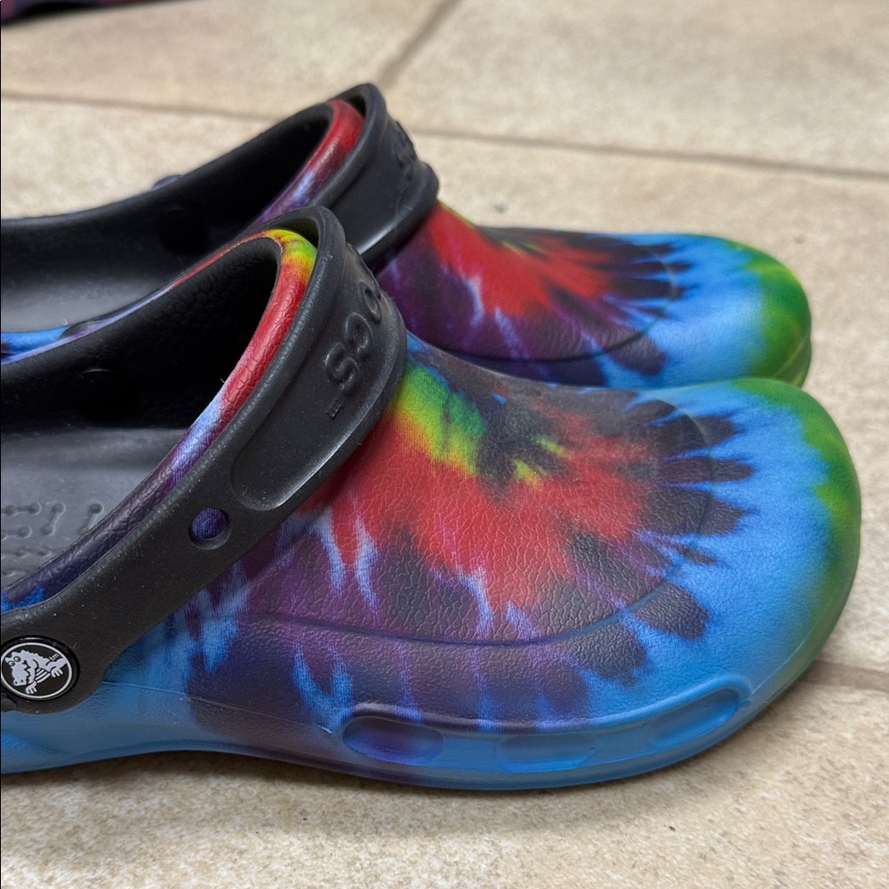 CROCS Vibrant Tie-Dye Mules - Picture 3 of 3
